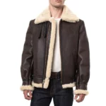 B3 Shearling Sheepskin Bomber Leather Jacket
