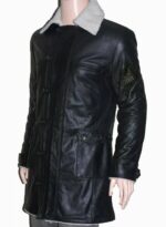 Dark Knight Rises Black Bane Fur Collar Jacket