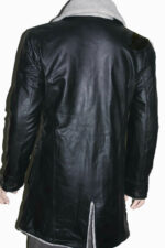 Dark Knight Rises Black Bane Fur Collar Jacket back