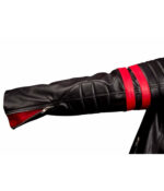 Fight Club Hybrid Mayhem Red Stripe Leather Jacket