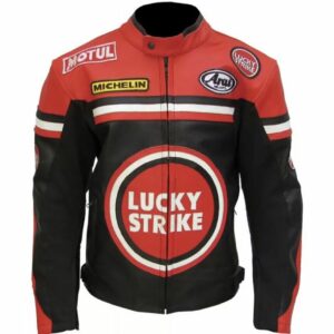 Lucky Strike Black Motorcycle Leather Jacket