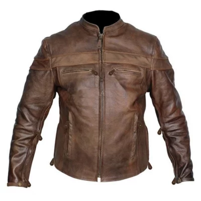 Mens Cafe Racer Motorcycle Jacket