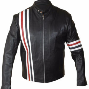 Peter Fonda Easy Rider Black Biker Leather Jacket