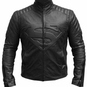 Smallville Superman Clark Kent Black Leather Jacket