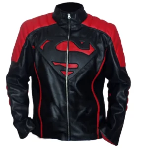 Smallville Superman Red & Black Designer Leather Jacket