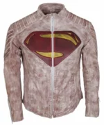 Superman Inspired Brown Waxed Leather Jacket