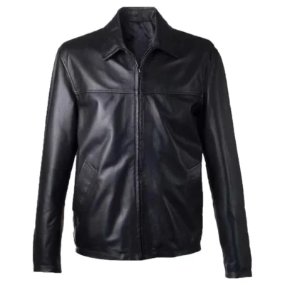 Vintage Classic Black Leather Jacket
