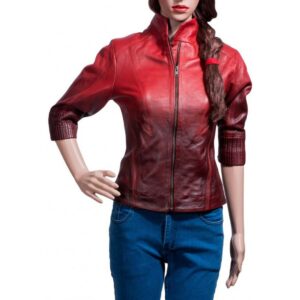 Avengers Age Of Ultron Elizabeth Olsen (Wanda Maximoff) Red Jacket