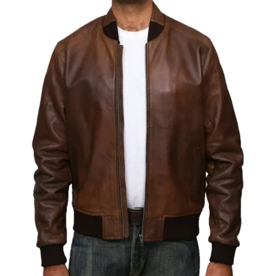 Brown Motorcycle Leather Jacket