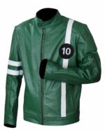 Ryan Kelley Ben 10 Green Leather Jacket (Ben Tennyson)