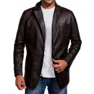 Wild Card Jason Statham (Nick Escalante) Black Leather Coat