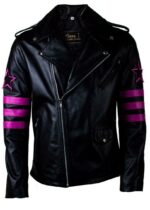 Bret Hitman Hart Leather Jacket