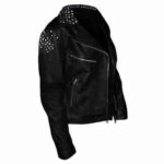 Paige WWE Black Studded Biker Style Leather Jacket