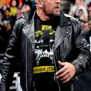 Triple H WWE Black Leather Motorcycle Jacket