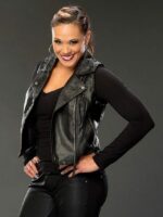 WWE Tamina Black Sleeveless Leather Jacket