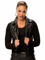WWE Tamina Black Sleeveless Leather Jacket Vest