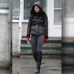 Once Upon A Time Emma Swan Hooded Black Leather Jacket