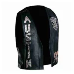 WWE Stone Cold Steve Austin Skull Black Motorcycle Vest