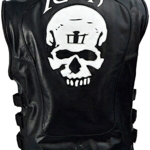 Skull Icon Regulator Leather Biker Vest Sale