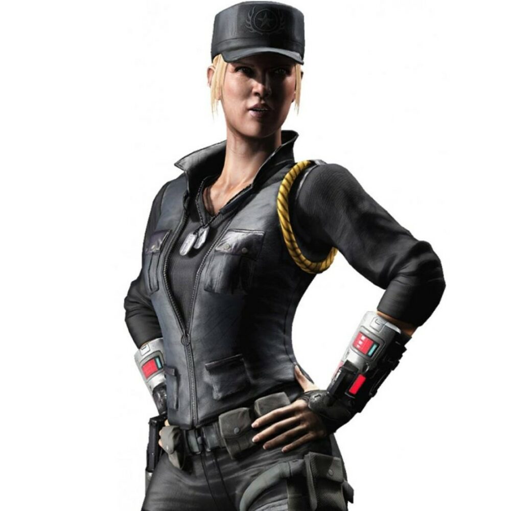 Sonya Blade Mortal Kombat X Black Leather Vest
