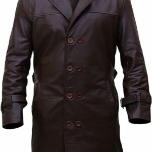 Watchmen Rorschach Trench Brown Leather Coat