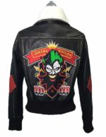 Bombshell Harley Quinn Jokers Wild Brown Leather Jacket