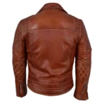 Brown Quilted Motorcycle Jacket