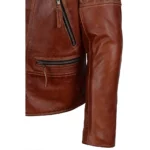 Classic Brown Quilted Leather Jacket