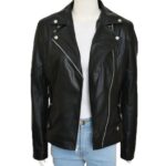 Unforgettable Carrie (Poppy) Black Leather Jacket