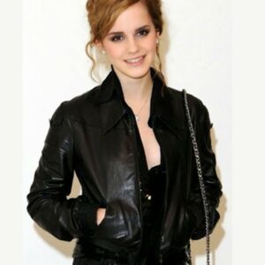 Emma Watson Black Fancy Leather Jacket