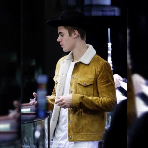 Justin Bieber Brown Leather Jacket
