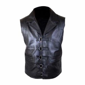 Van Helsing Hugh Jackman Black Leather Vest