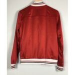 Homme Red Napoleon Military Style Bomber Jacket