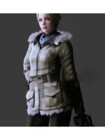Resident Evil 6 Game Sherry Birkin Fur Leather Jacket