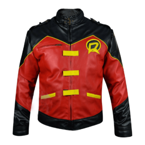 Tim Drake Batman Red Robin Leather Jacket