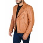 Alden Ehrenreich Brown leather Jacket