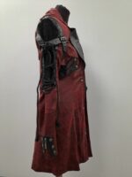 Women Poison Goth Steampunk Red Leather Coat