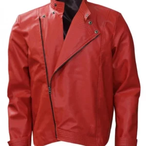 Wrestler Shinsuke Nakamura Red Leather Jacket