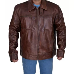 Arrow S4 David Ramsey Brown Leather Jacket