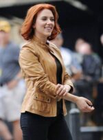 Scarlett Tan Brown Leather Jacket