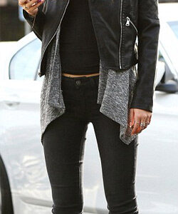 Bella Thorne Black Punk Leather Jacket