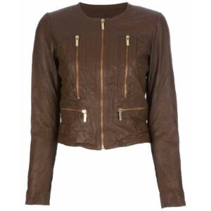 Catherine Chandler Beauty And The Beast Brown Leather Jacket