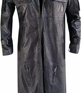 Frank Castle The Punisher Black Trench Leather Coat