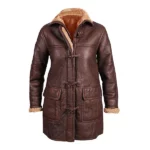 brown leather womens b3 fur coat