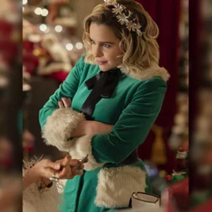 Emilia Clarke Last Christmas Coat
