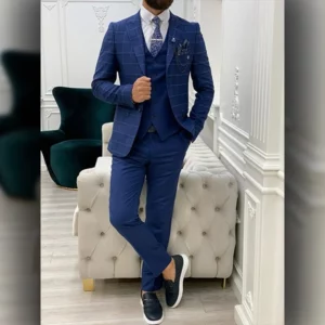 Blue Wedding 3 Piece Suit