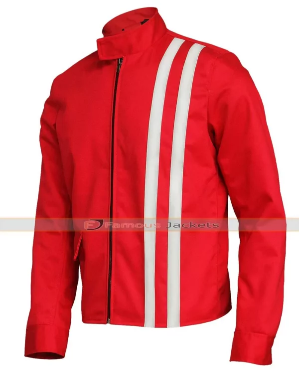 Speedway Elvis Presley Biker Red with White Stripes Cotton Jacket