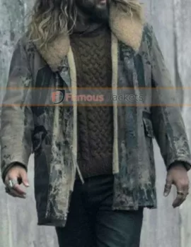 Aquaman Justice League Jason Momoa Distressed Fur Jacket