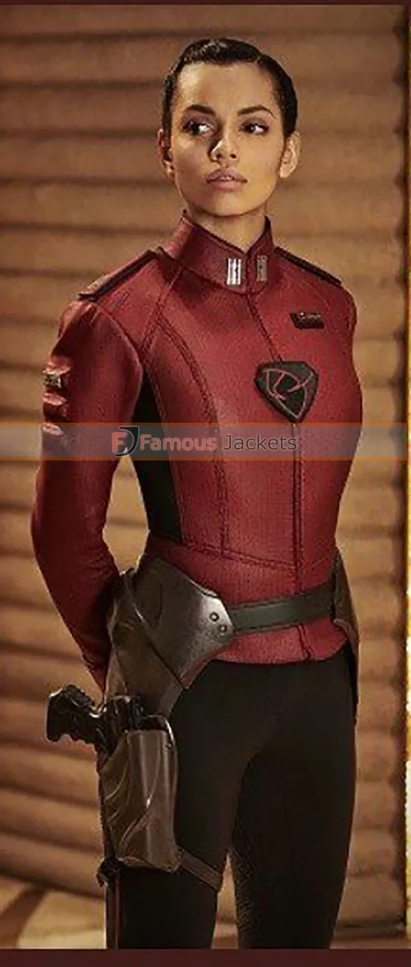 Lyta Zod Krypton Georgina Campbell Red Leather Jacket