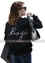 Emma Roberts out in Los Angeles Black Jacket